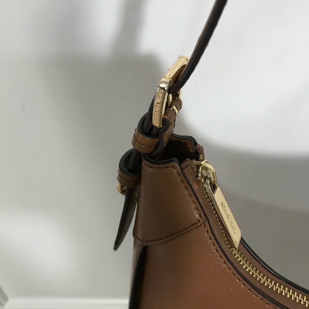 Michael Kors Wilma Large Saddle Brown Leather Shoulder Bag NWT - Picture 10 of 12